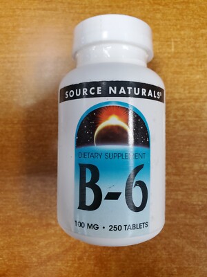 Source Naturals Vitamin B-6, 100mg Immune Support 250 Tabs Exp. 5/25 E17C