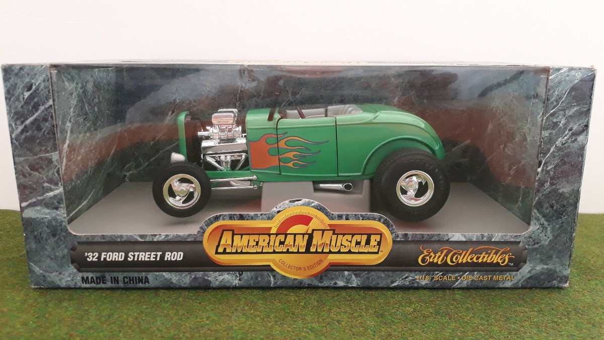 Ford 1932 Street Rod 1/18 – Ertl American Muscle 7850 – Miniature Custom Verte