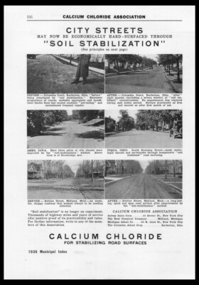 1936 Calcium Chloride Assoc Soil Stabilization Midland MI Vintage trade print ad