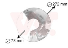 Spritzblech Bremsscheibe Ankerblech Vorne rechts für VW Polo 86C 80 86