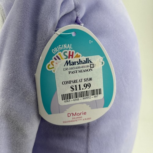 Squishmallow 12” D’MARIE Bunny Fuzzy Belly Purple Rabbit Plus Toy - Picture 6 of 6
