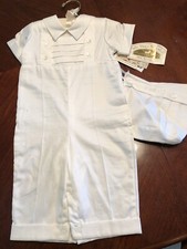 Boys Christening Baby Infant Christening Romper 12m