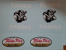 TONKA TRUCK WHITE FARM STAKE TRUCK 58-61 WATER SLIDE DECAL DECAL SET