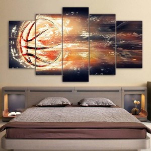 Fire Basketball Canvas Art Print For Wall Decor Painting Ebay