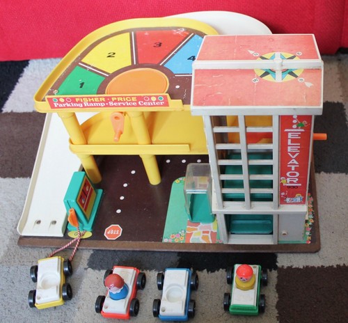 FISHER PRICE Vintage GARAGE Elevator 