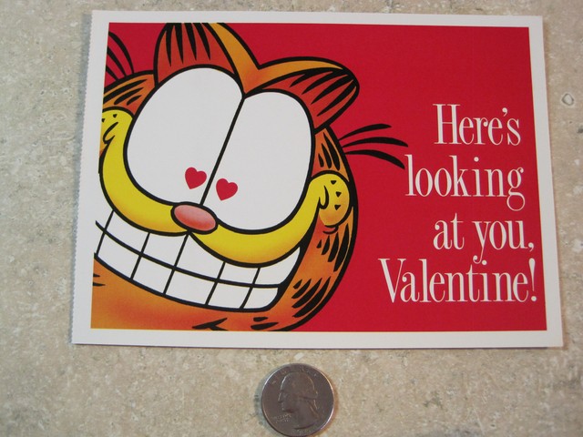 4 Garfield Valentine Postcards Post Card HEART HAPPY VALENTINES DAY ...