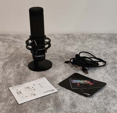HyperX QuadCast S USB Kondensator Mikrofon mit Shock Mount und USB-Kabel