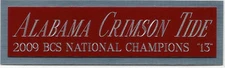 2009 CHAMPIONS ALABAMA NAMEPLATE AUTOGRAPHED SIGNED FOOTBALL-HELMET-JERSEY-PHOTO