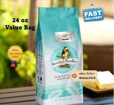 🌺24 oz Hawaiian Paradise Coffee VANILLA MACADAMIA NUT