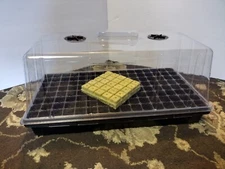 Seed Starter Kit Cloning 7" Dome, 10" x 20" Tray Insert and 1" Rockwool Cubes