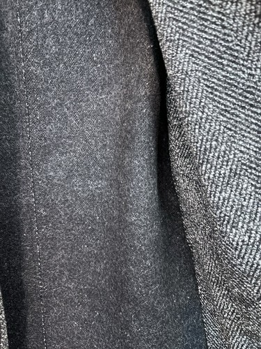 New Harris Wharf London Wool Herringbone Black Coat Women’s Size Medium 42 - Picture 8 of 9