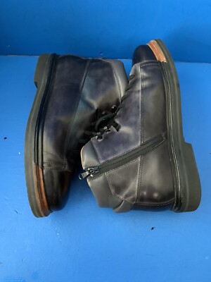SANTONI EVEREST HIKING BOOT US 9.5 D DERBY BURNISHED NAVY 
