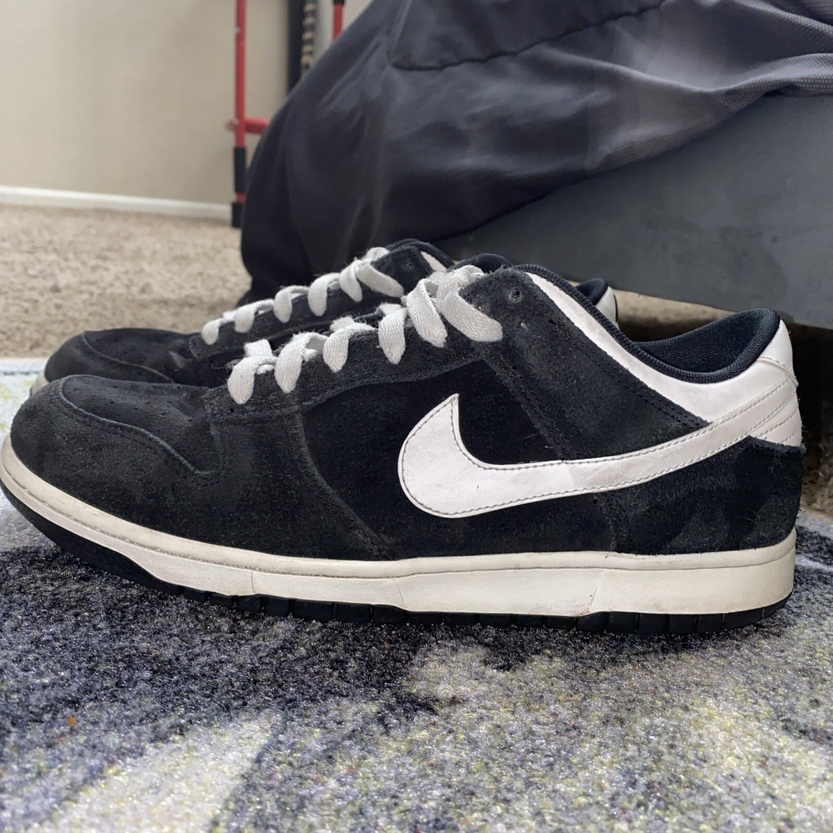 Size 9 - Nike Dunk Low Black White Heel | eBay