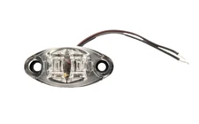 Amber Clear LED Oval Dragon's Eye 2 Diode Amber Marker Clearance Trailer Light