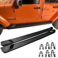 6" Running Boards for Jeep Wrangler JK 2007-2018 4-Door  Side Steps  Nerf Bars