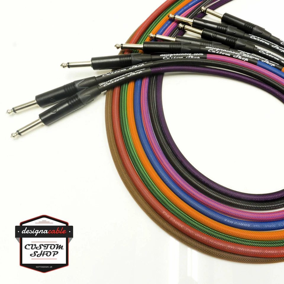 'designacable Custom Shop' Premium Braided Guitar Cable, Van Damme & Neutrik.