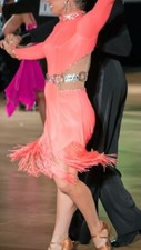 Latin Rhythm Dance Competition Dress US size Small 4-6