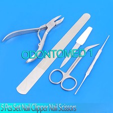 5 Pcs Set Nail Clipper Nail Scissors Callus Toenails Nail File Nail Feet BTS-65