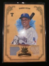 2004 Donruss Diamond Kings Gold Dual Relic Ramon Nivar 48/50 Texas Rangers