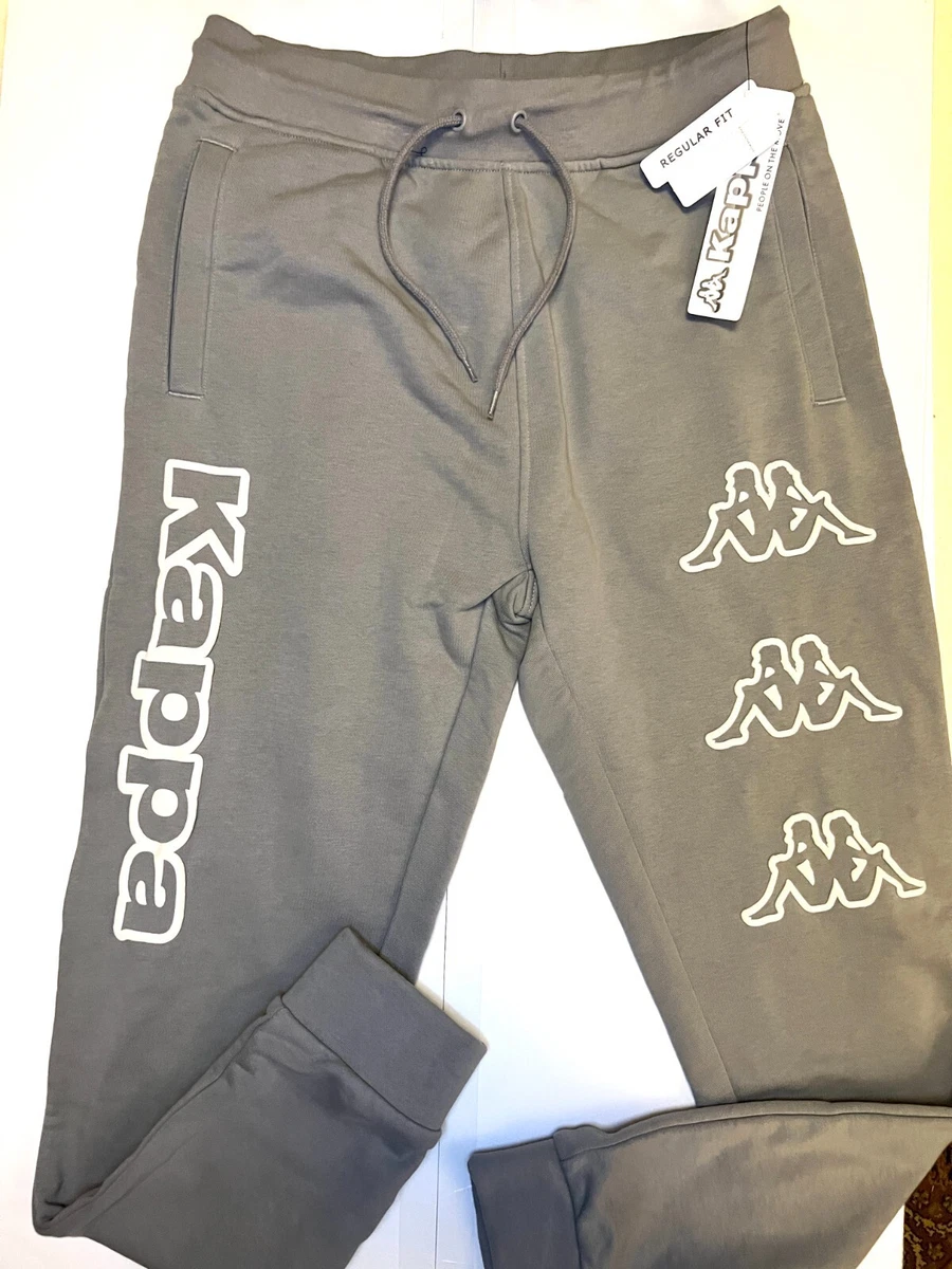 Kappa Arsyx Logo Sweatpants Men’s Joggers Size Large Grey Sportswear Puff  NWT