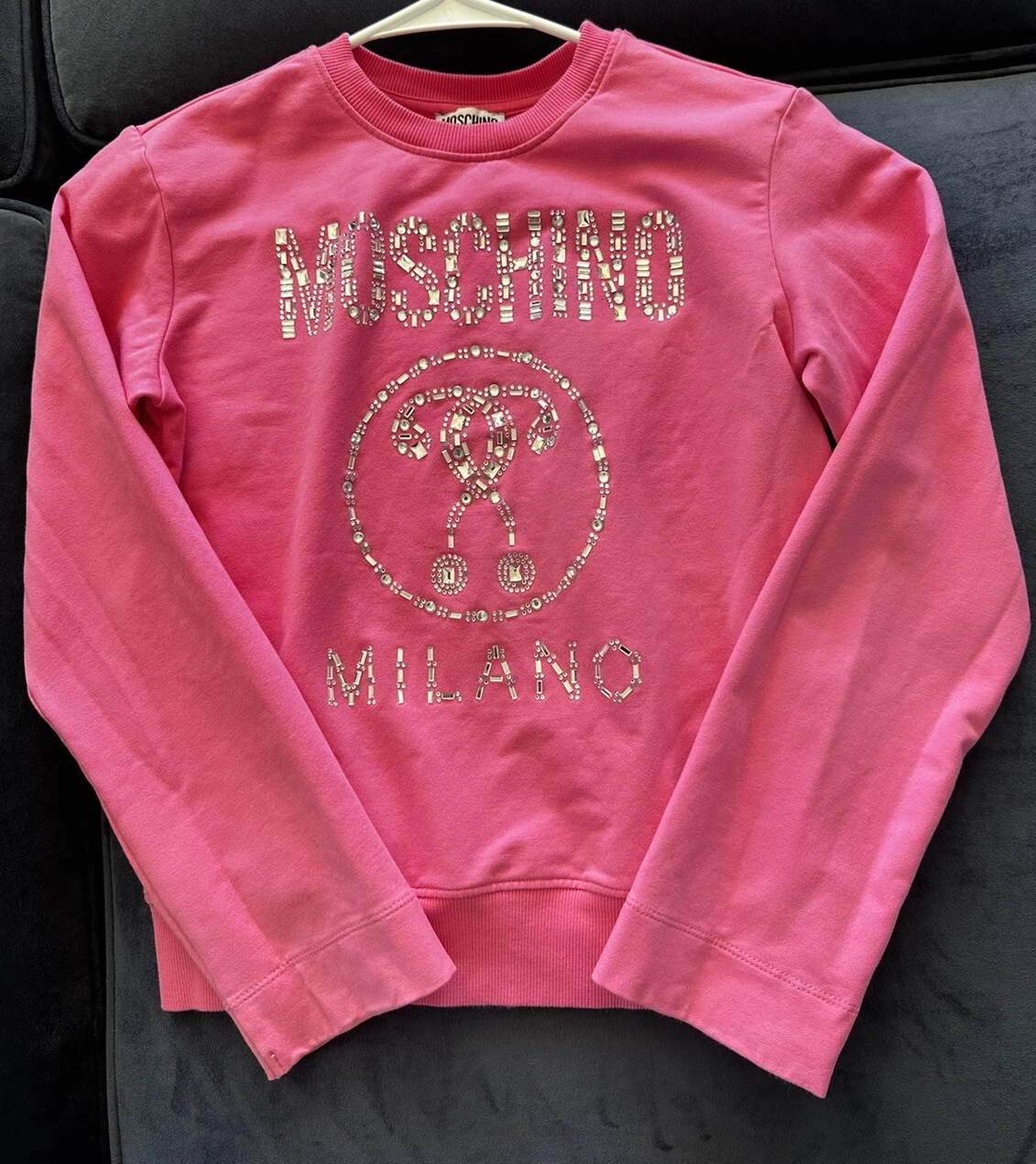 Felpa Moschino rosa per bambina taglia 12