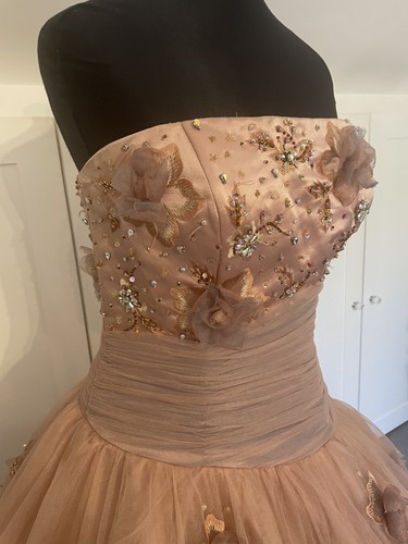 Wedding Dress/Ballgown Fits Size 10/12 Dusky Rose Fairytale Princess £1300 - Picture 11 of 17