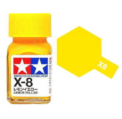 TAMIYA ENAMEL PAINT 80008 X-8 LEMON YELLOW 10ml
