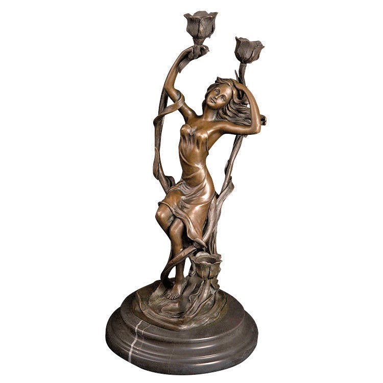 Sale promotion High Quality bronze woman figurine statue marble girl statue