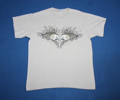 Y2K 2008 Disturbed Shirt Nu Metal Band Herren Tee Medium