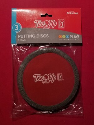 Tee Up Golf PGA Tour Putting Discs Pack Of 4 Assorted Colors 5'' Diameter NEW