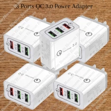 Bulk Lot QC3.0 Quick Wall Charger USB Power Adapter US Block For iPhone Android