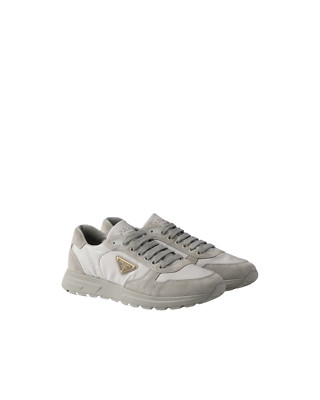 PRADA Prax 2.0 Cloudy Gray Re-Nylon Sneakers New And Authentic