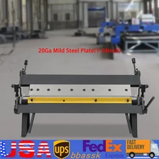 24" Pan and Box Brake Sheet Metal Pan and Box Metal Brake w Removable Fingers