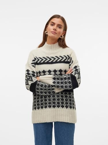 Vero Moda Pullover Ls Highneck Ga Boo, GrößE M, Schwarz, Damen, Strick-image