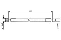 1X Bosch 1 987 476 002 Bremsschlauch FüR Audi BMW