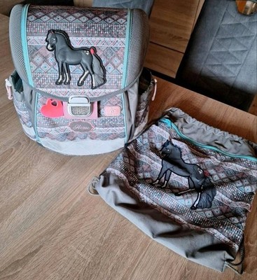 Schulranzen BELMIL Inkl. Sportbeutel Rucksack Mädchen Pferd Pony