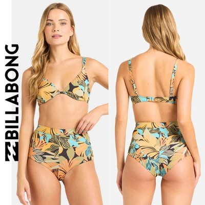 BNWT BILLABONG WOMEN S DES TROPIQUES TWO PIECE BIKINI SWIMSUIT SET (SMALL / 8)