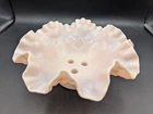 Fenton Pink Milk Glass Hobnail 3 Horn Epergne BASE ONLY SEE PICS