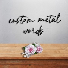 Custom Metal Word Sign,Personalized Name or Text, Wall Decor  Housewarming Gift