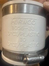 Set of 4 Fernco 1056-33 3" Flexible PVC Pipe Coupling Plumbing
