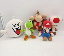 Nintendo Super Mario Plush Stuffed DK Donkey Kong Toad Mario Yoshi Boo Lot Of 5