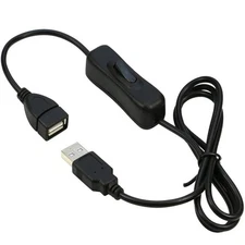 USB Cable with ON/Off Switch USB Male to Female Extension Cord 2 Core Data Cable