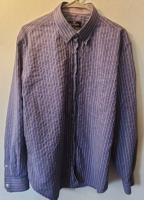 Bugatchi Classic fit Mens Size XL Long Sleeve Button Down Shirt  C 23'' L 30''