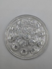 Vintage Clear Glass 16 Hole Flower Frog 5"
