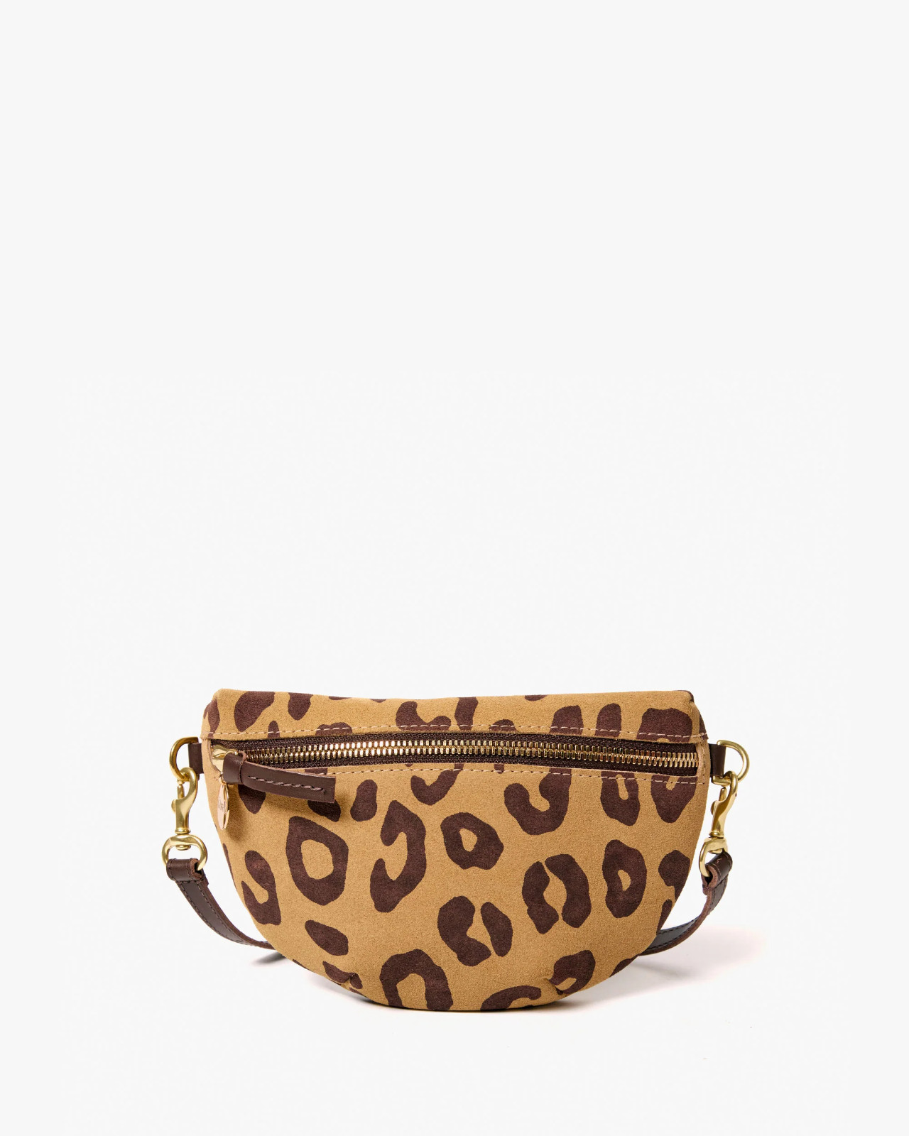 Clare V. Petite Fanny Handbag in Lark/Brown Pablo Cat Suede, NWT