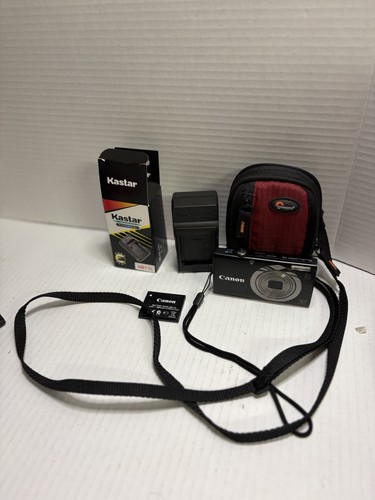 Black CANON PowerShot A2300 HD Digital Camera 16.0MP 4GB sd card Charger & Bag