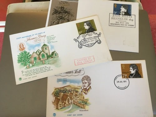 GB STAMPS RARE FIRST DAY COVER 1971 LITERARY SET OF SPECIALS