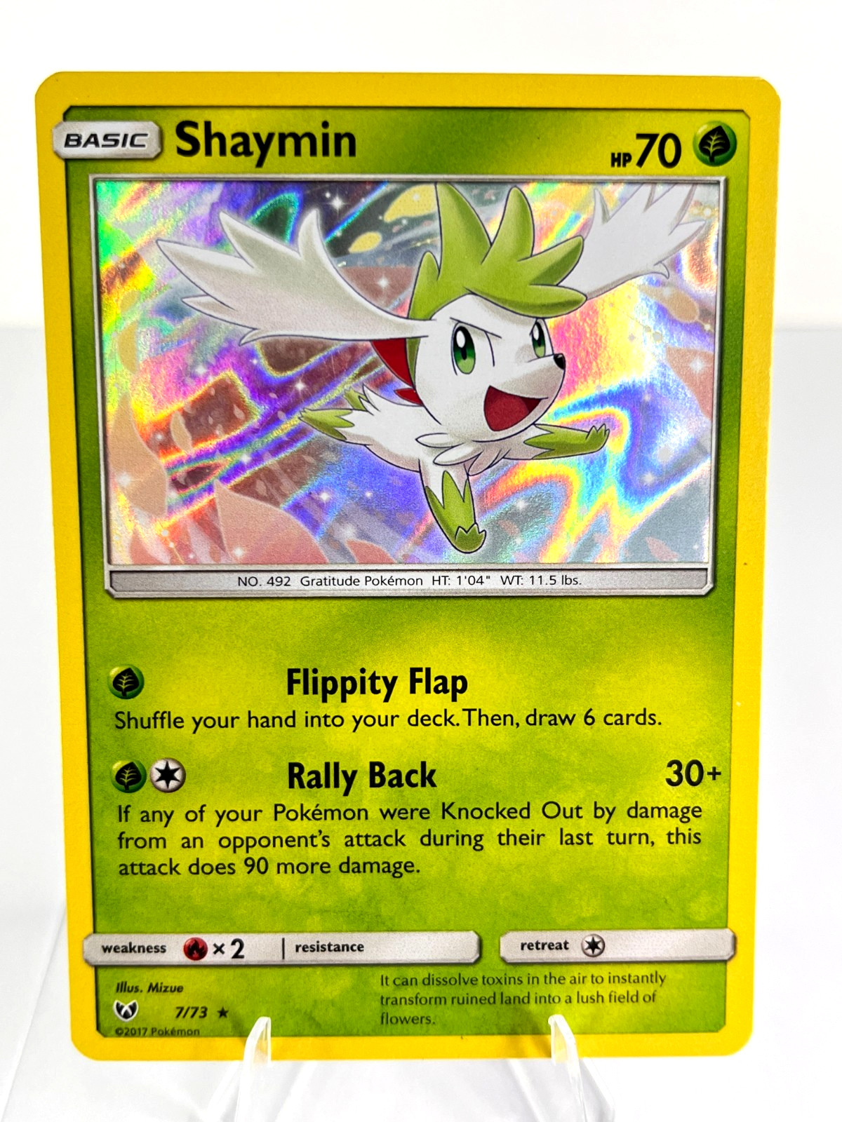 Shaymin 7/73 - Shining Legends - Holo - Pokemon - NM