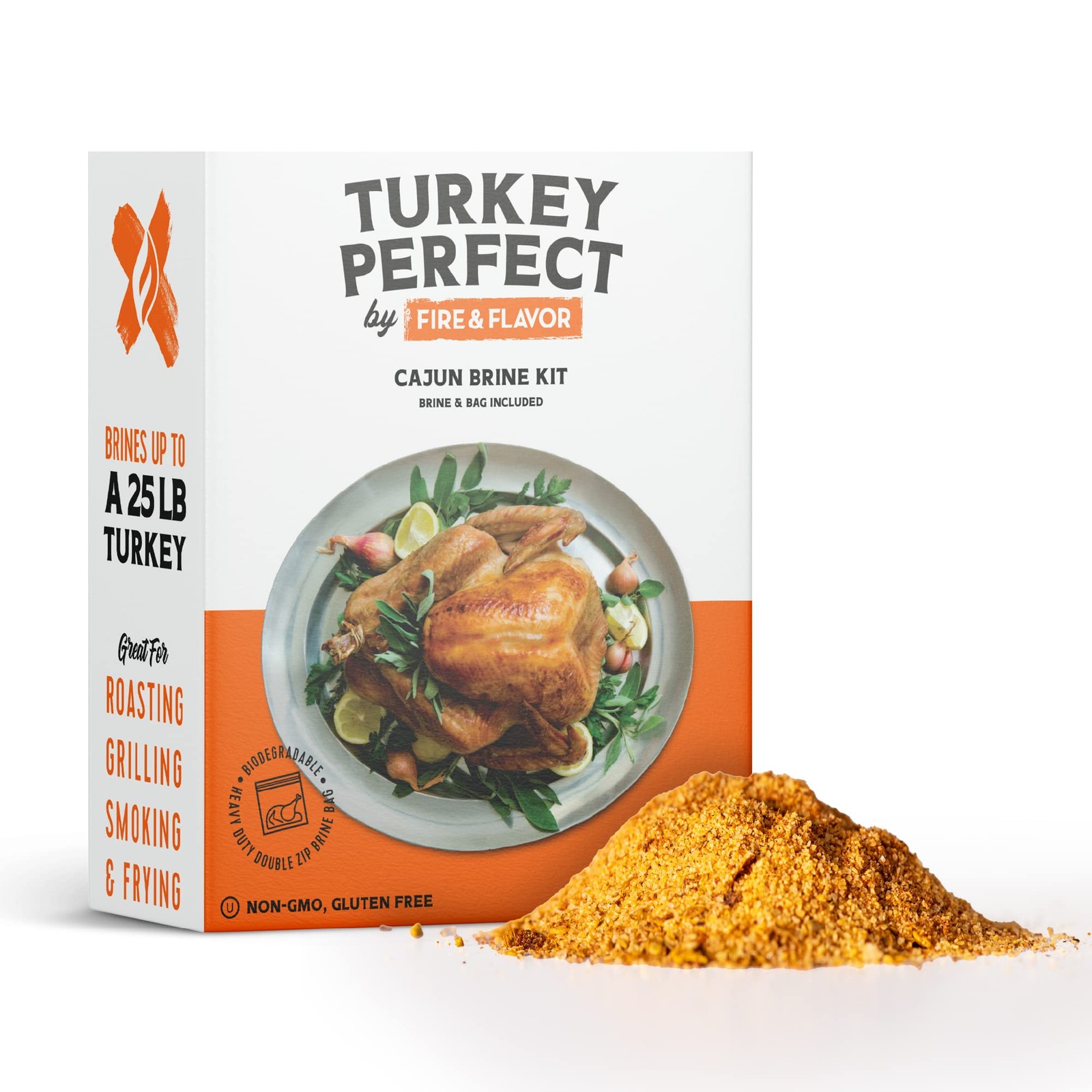 Cajun Turkey Brine Kit - Includes Bag and Poultry Seasoning for Roasting, Gri...