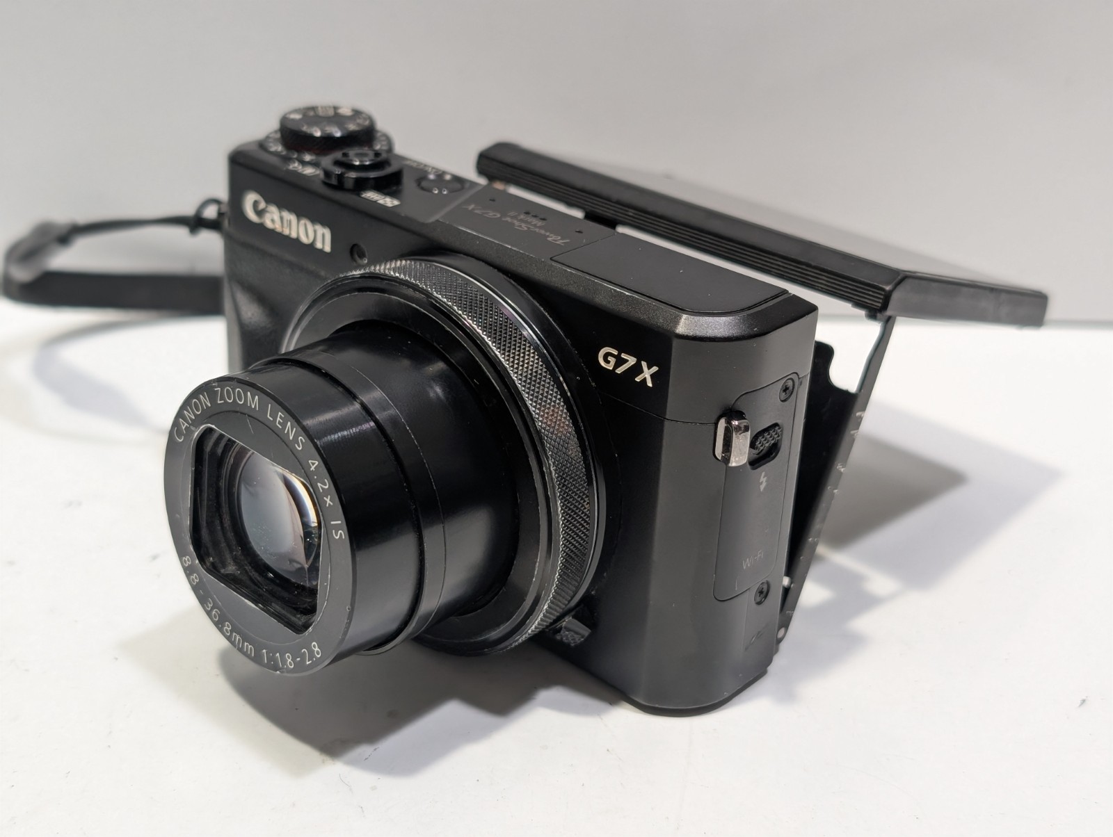 (LENS ERROR) Canon PowerShot G7 X Mark II 2 Black Digital Camera w Battery